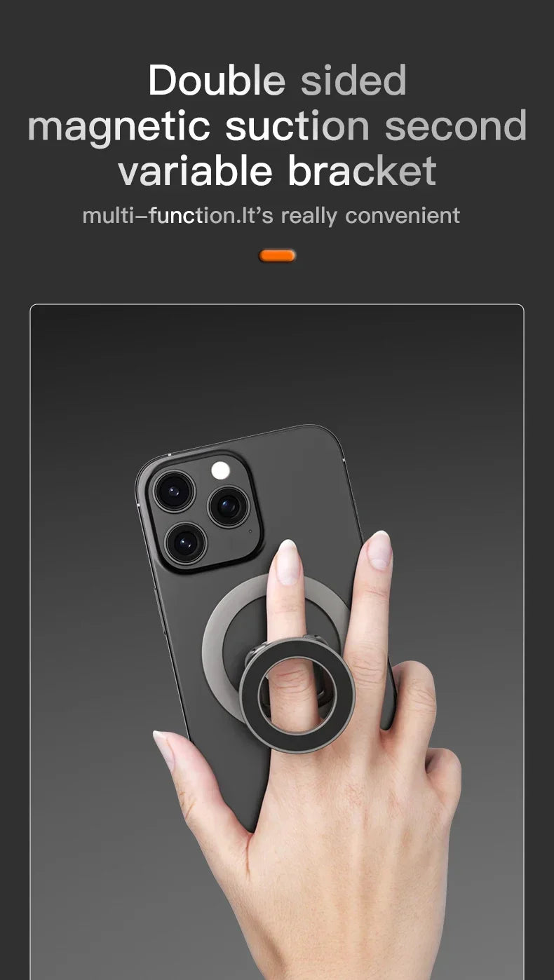 2-in-1 Magnetic Phone Stand – 360° Rotating Car Mount for MagSafe Compatible Devices