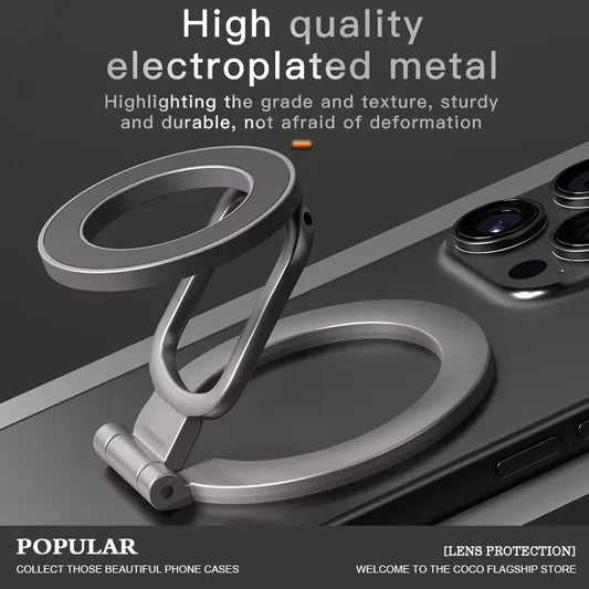 2-in-1 Magnetic Phone Stand – 360° Rotating Car Mount for MagSafe Compatible Devices